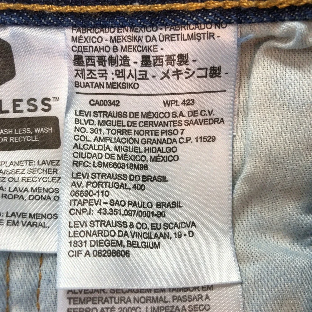 Levis 501 Mens Jeans 36x32 Blue Regular Fit Classic Dark Wash Button Fly Denim